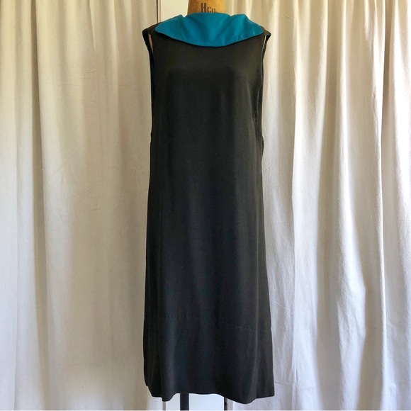 Vintage 20s Crepe + Silk Versatile Look Minimalist Flapper Dress - Picture 1 of 8